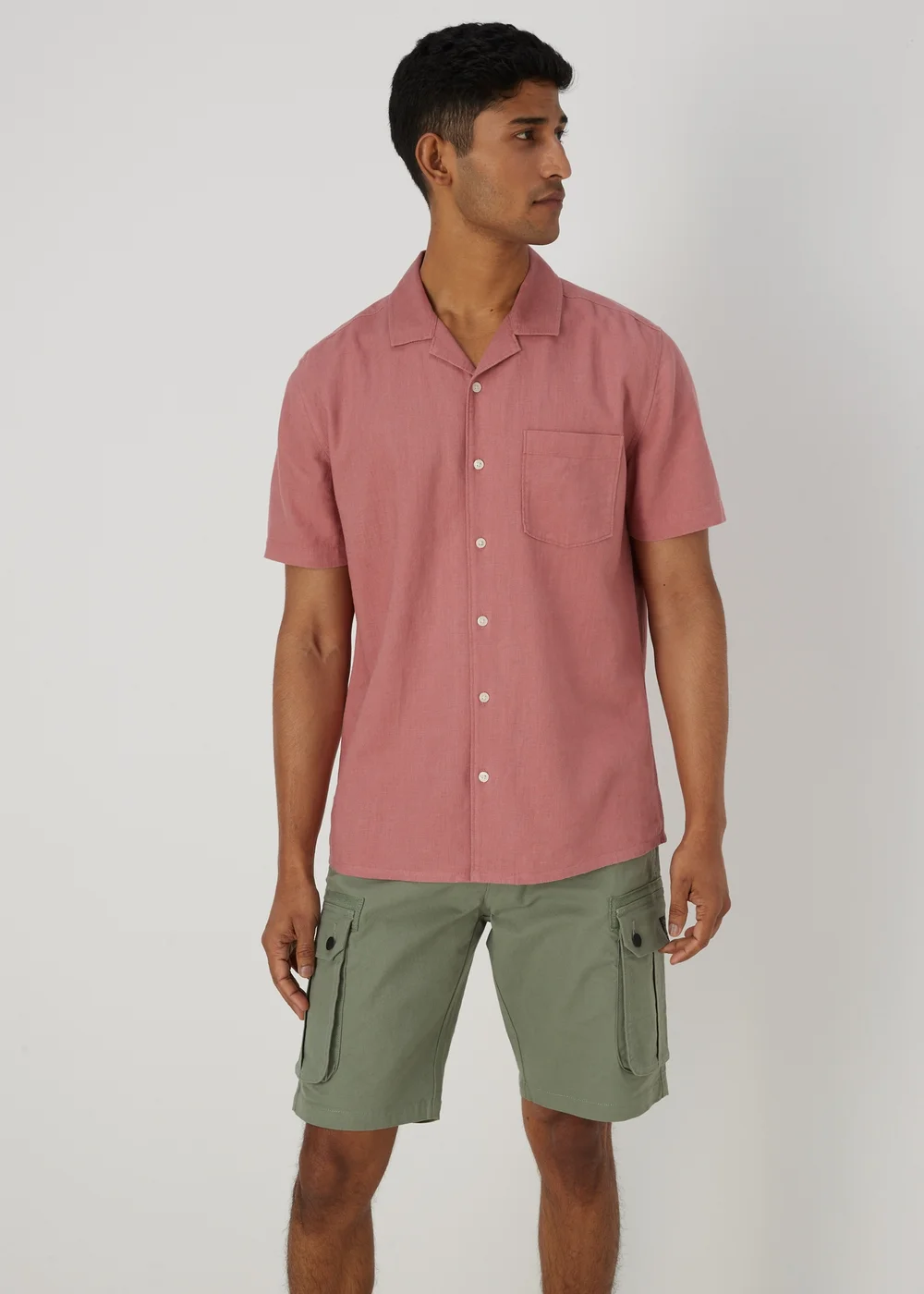 Pink Linen Viscose Shirt - S Image 3