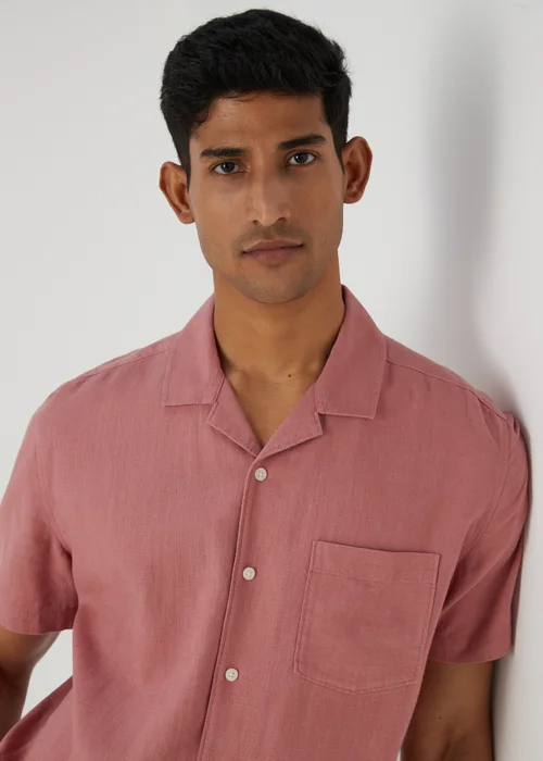 Pink Linen Viscose Shirt - S Image 1