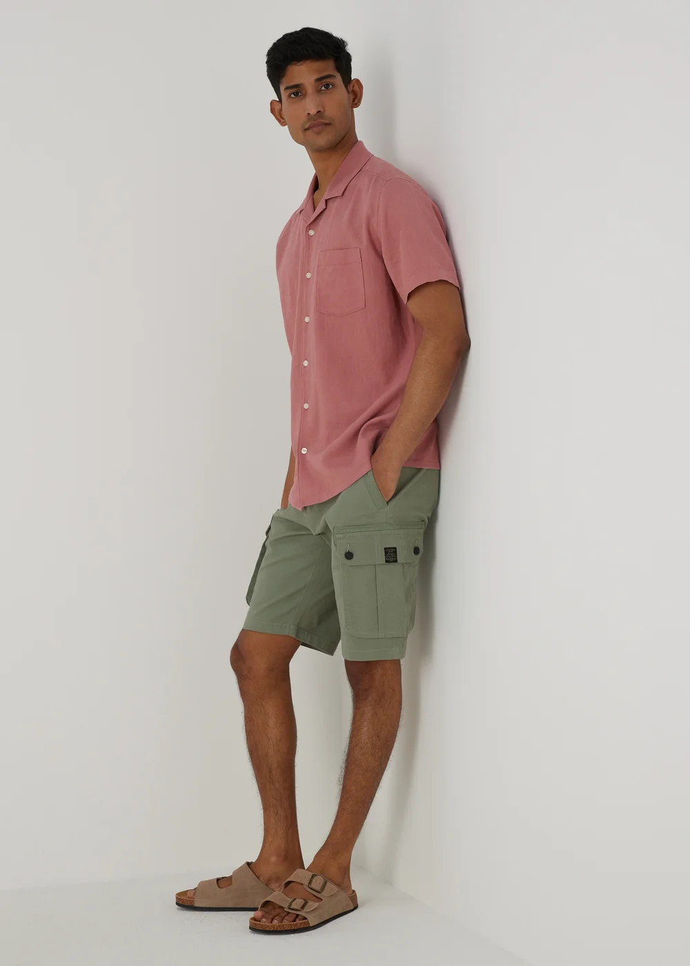 Pink Linen Viscose Shirt - S Image 4