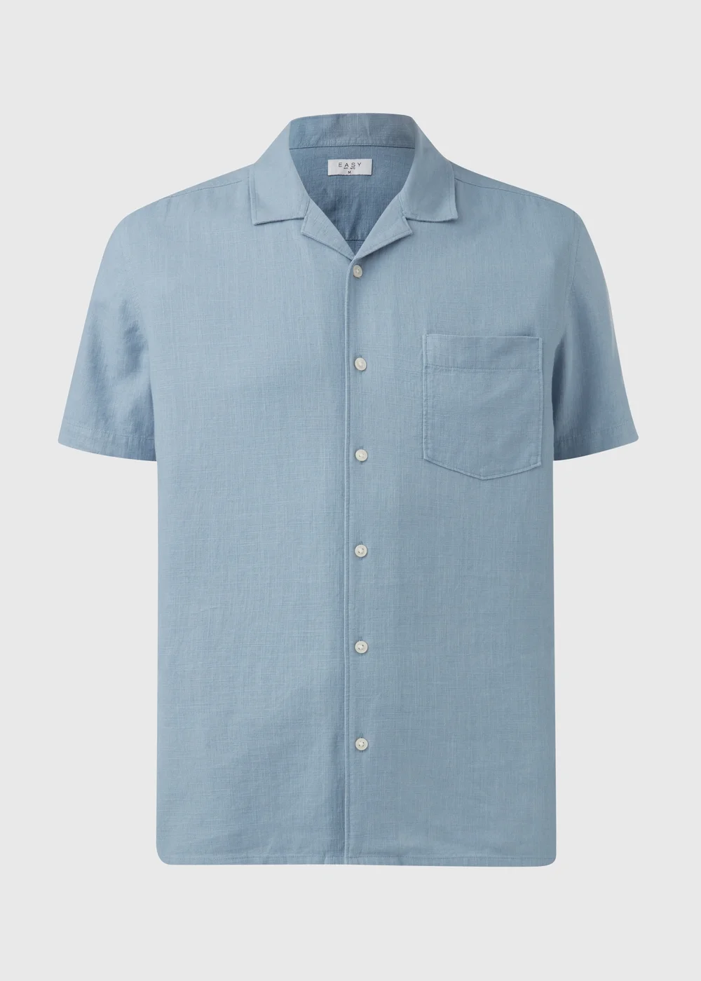 Blue Linen Viscose Shirt - Small Image 5
