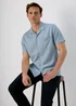 Blue Linen Viscose Shirt - Small Image 4
