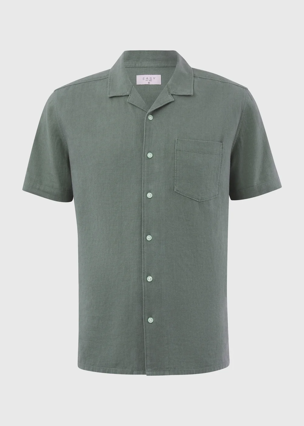 Khaki Linen Viscose Shirt - S Image 5