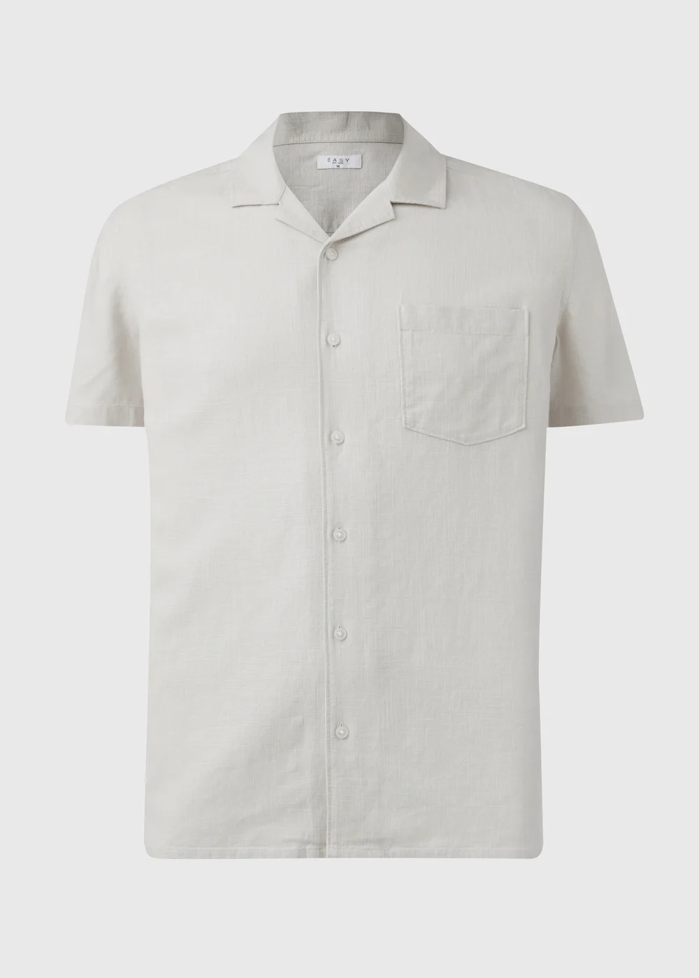 Ecru Linen Short Sleeve Shirt - Small Image 5