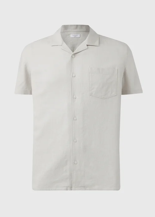 Ecru Linen Short Sleeve Shirt - Small Image 5