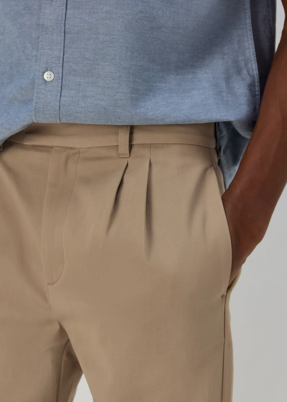 Stone Double Pleated Trousers - 30 Waist Regular Image 3