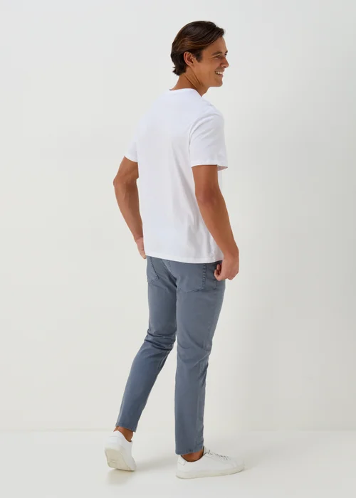 Blue Garment Dye Trousers - 30 Waist Regular Image 2