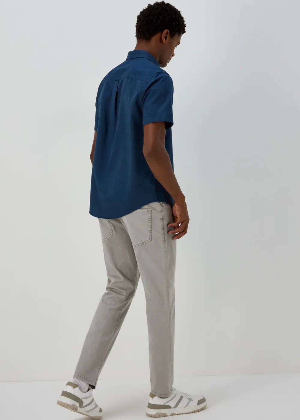 Grey Garment Dye Trousers - 30 Waist Regular Image 2