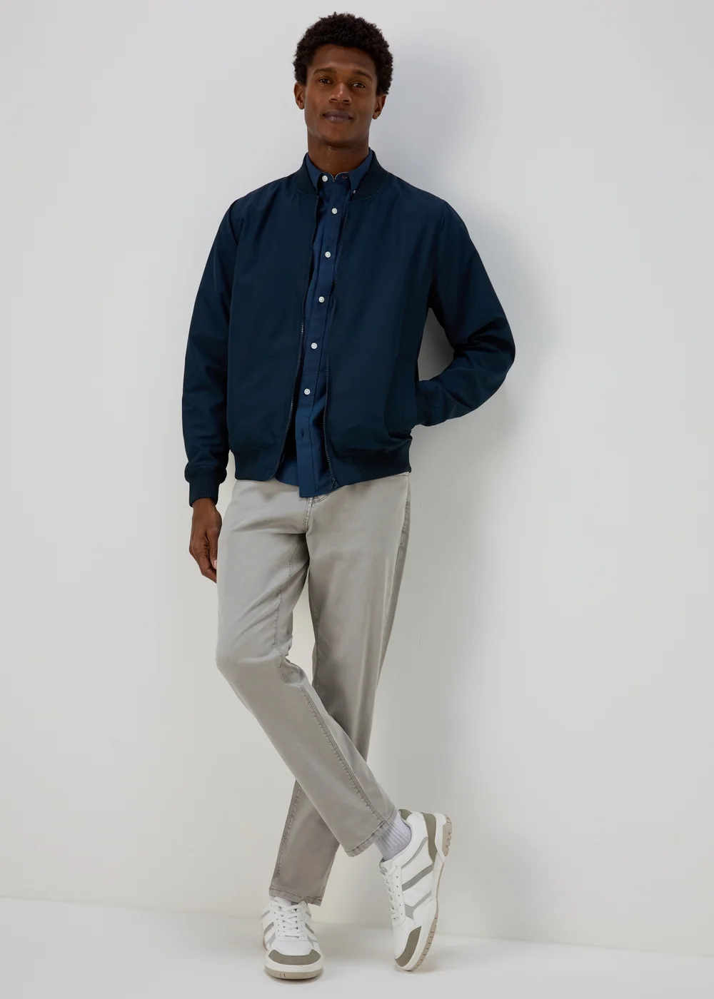 Grey Garment Dye Trousers - 30 Waist Regular Image 4