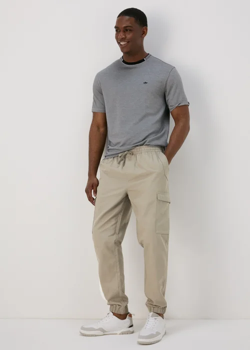 Sage Textured Cargo Trousers - Small Image 1