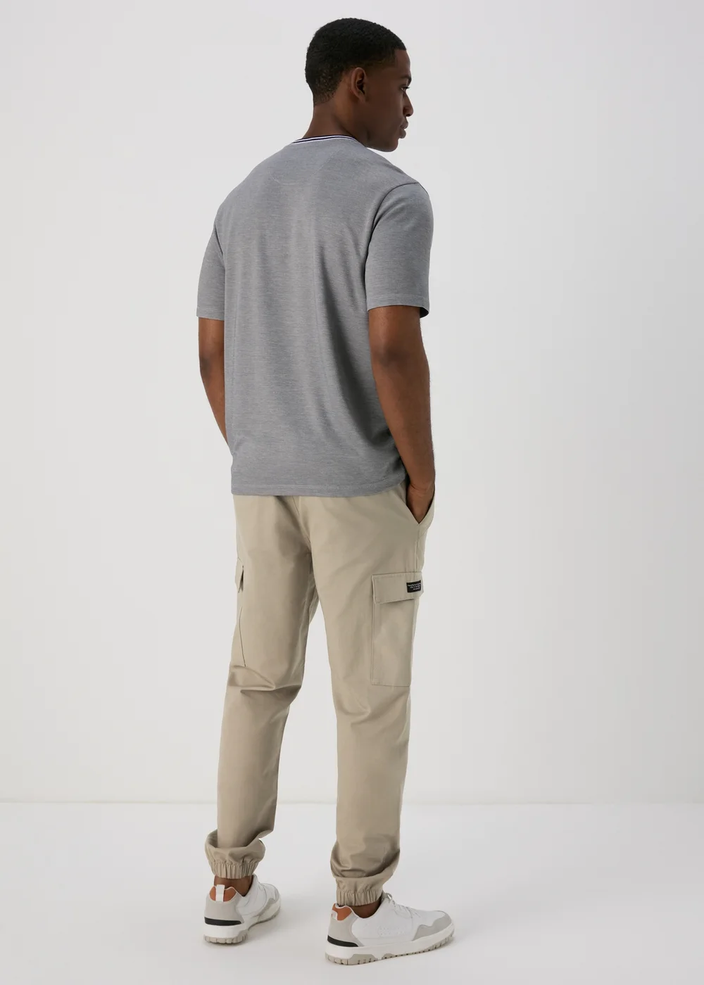 Sage Textured Cargo Trousers - Small Image 2