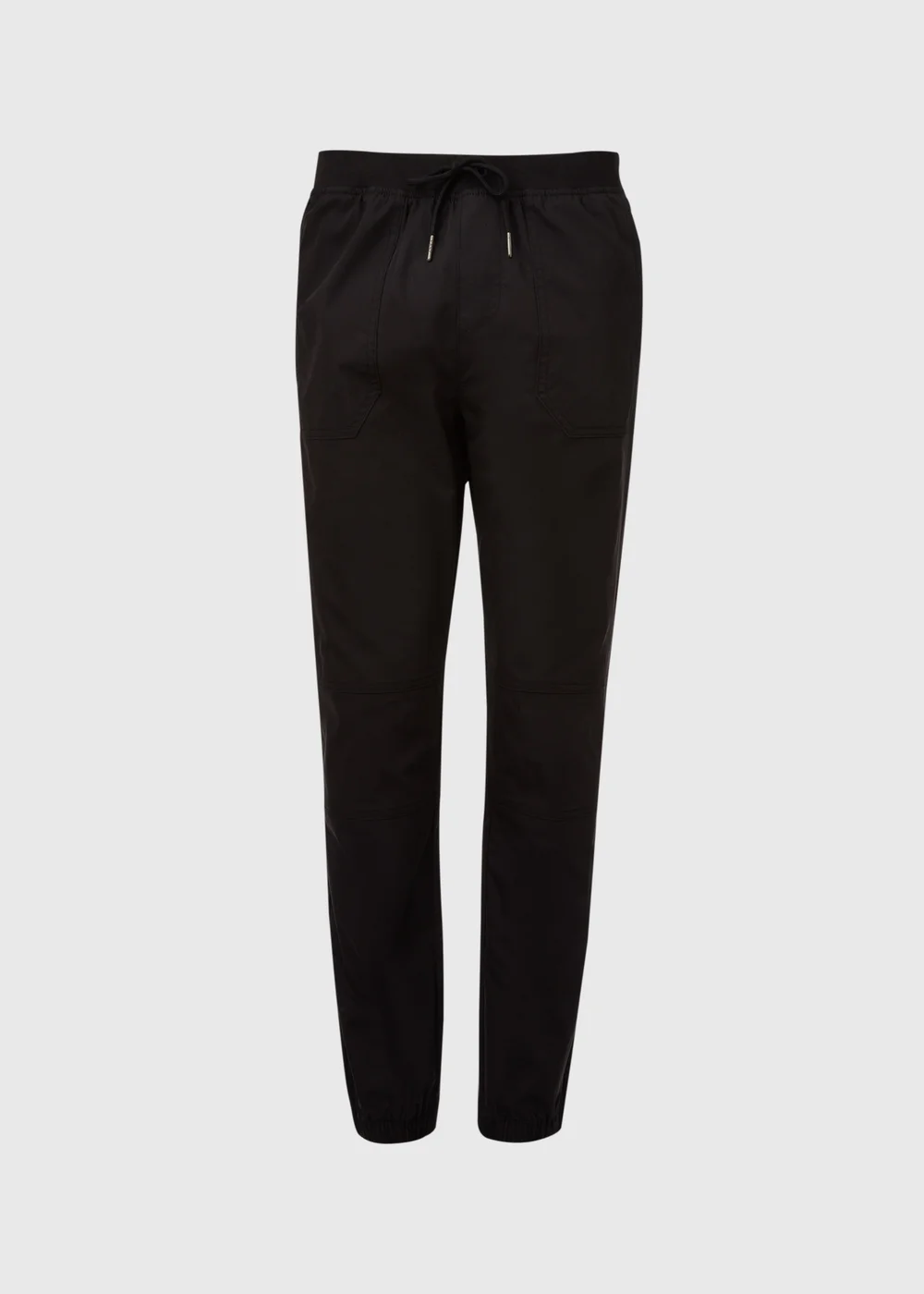 Black Ribbed Waist Cargos - Small Image 5