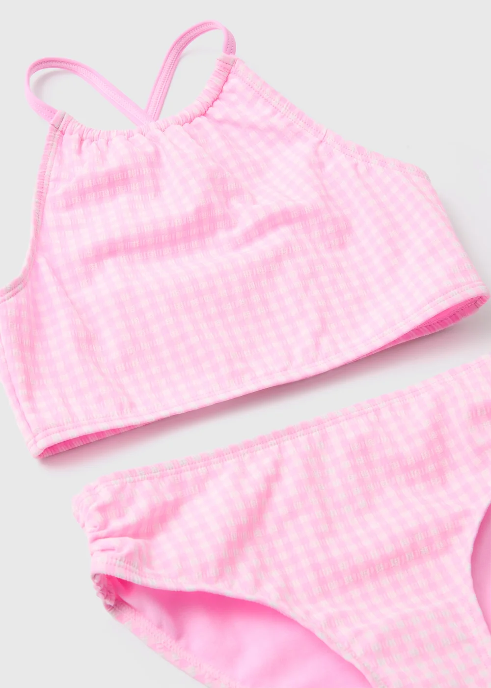 Girls Pink Gingham Bikini Set (6-14yrs) - Age 14 Years Image 2