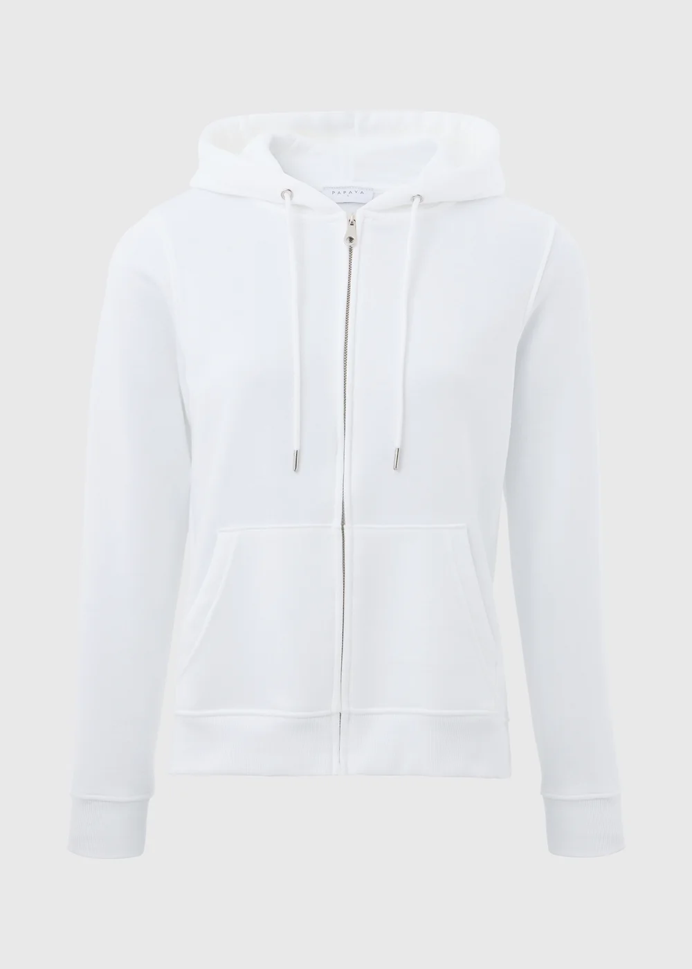 White Zip Hoodie - S Image 5