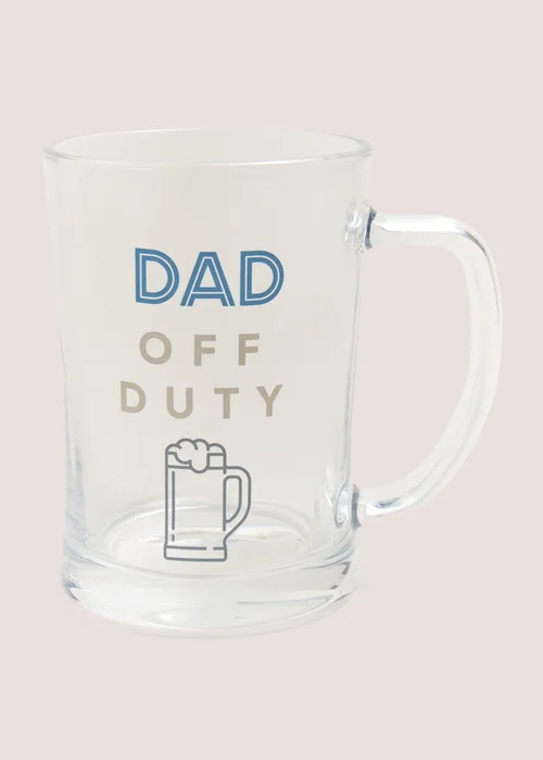 Dad Father's Day Beer Glass (10.2cm x 14cm) Image 1