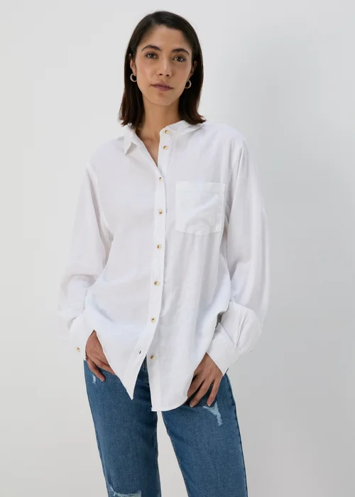 White Linen Shirt - 8 Image 1