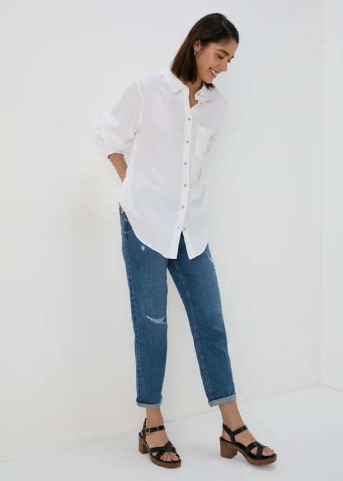 White Linen Shirt - 8 Image 4