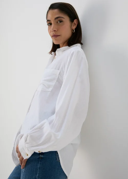 White Linen Shirt - 8 Image 3