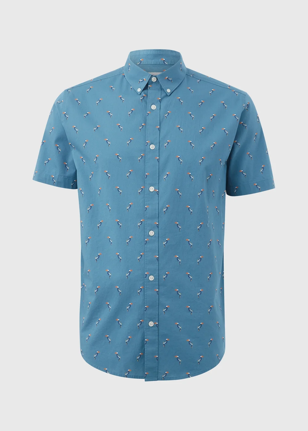 Blue Toucan Short Sleeve Shirt - Small Image 5