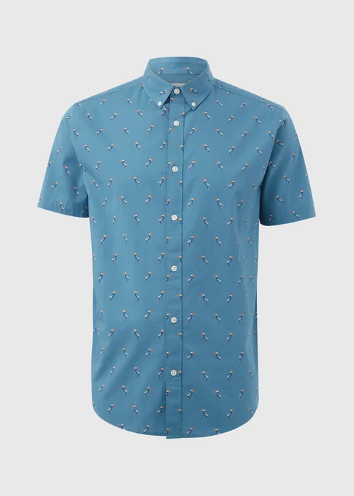 Blue Toucan Short Sleeve Shirt - Small Image 5