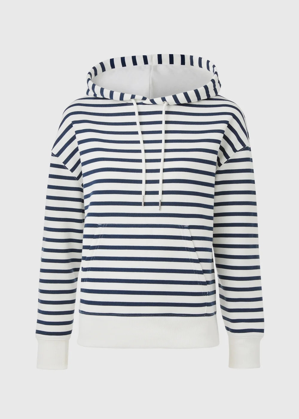 Cream Basic Stripe Hoodie - S Image 5