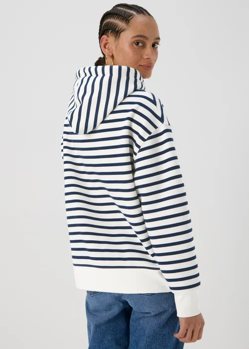 Cream Basic Stripe Hoodie - S Image 2