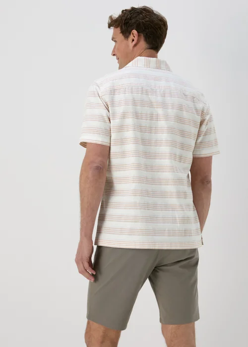Pink Horizontal Stripe Textured Shirt - Small Image 2
