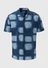 Blue Vivid Print Short Sleeve Shirt - Small Image 5