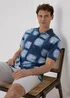 Blue Vivid Print Short Sleeve Shirt - Small Image 1
