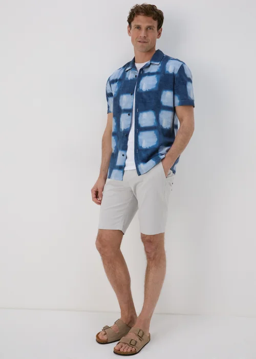 Blue Vivid Print Short Sleeve Shirt - Small Image 4
