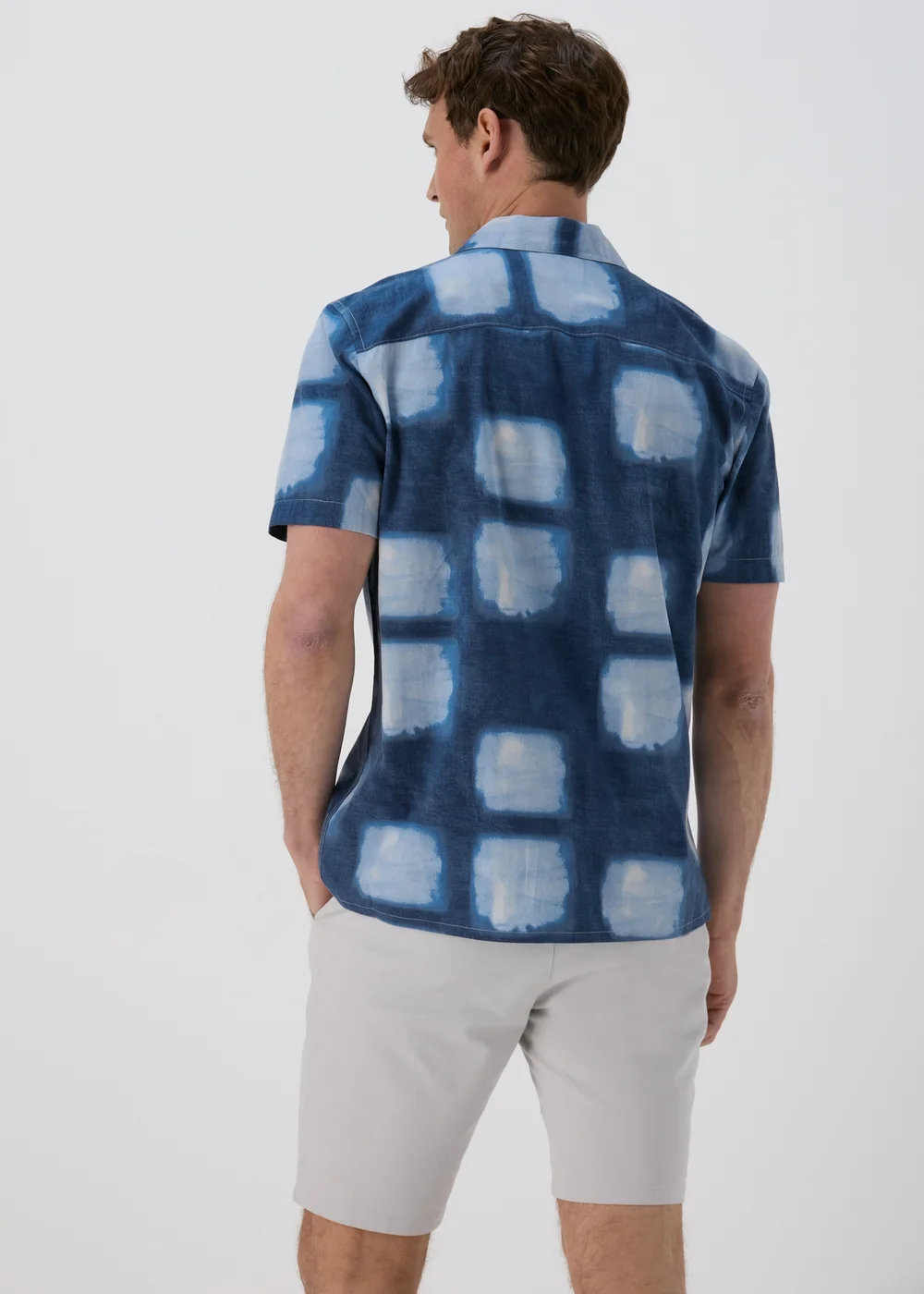 Blue Vivid Print Short Sleeve Shirt - Small Image 2