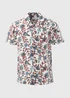 Ecru Red Floral Print Shirt - Small Image 5