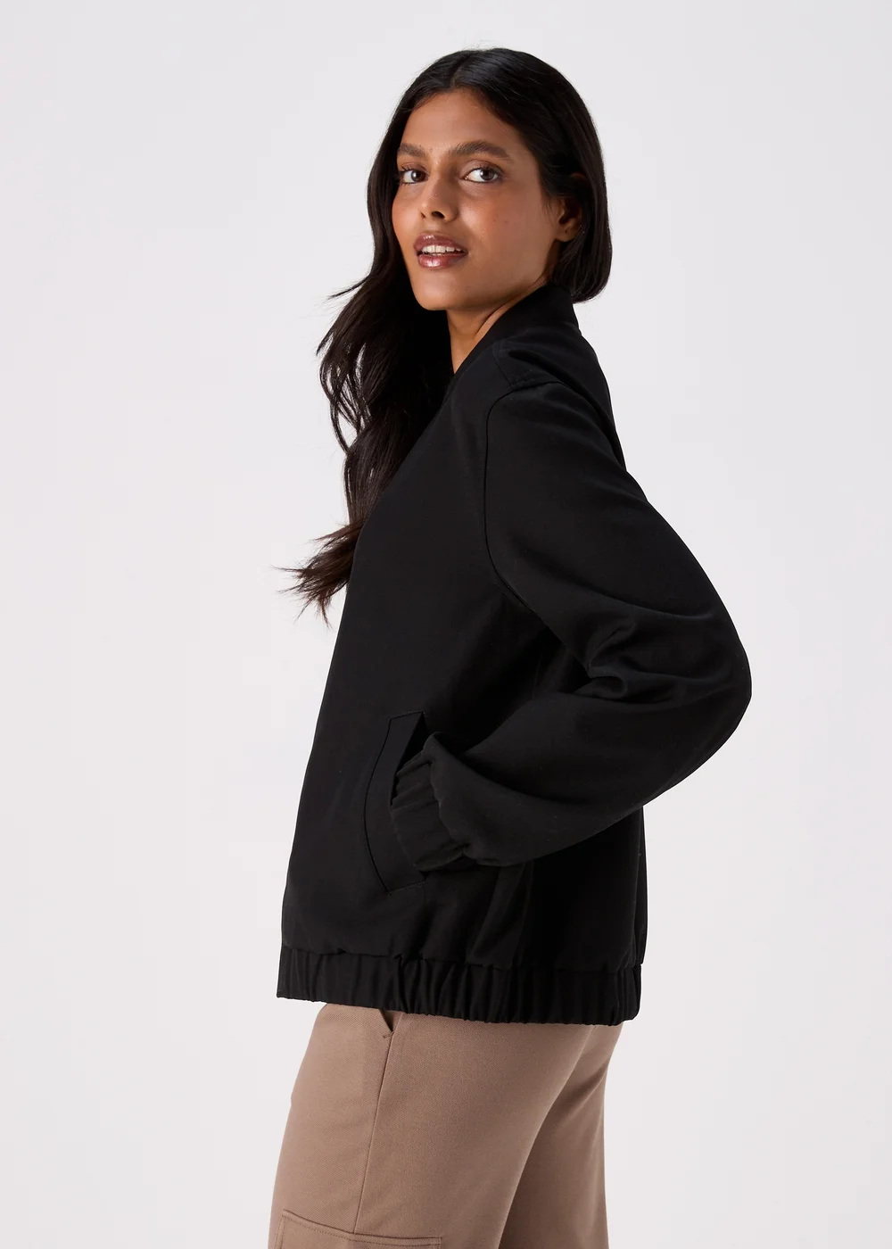 Black Soft Bomber Jacket - 8 Image 2