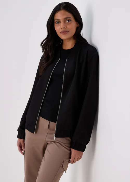 Black Soft Bomber Jacket - 8 Image 1