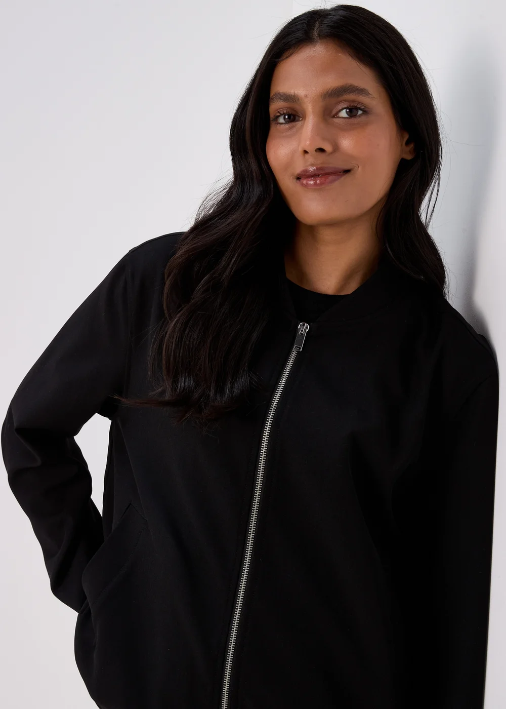 Black Soft Bomber Jacket - 8 Image 3