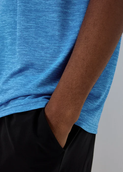 Souluxe Blue 2 Tone T-Shirt - Small Image 5