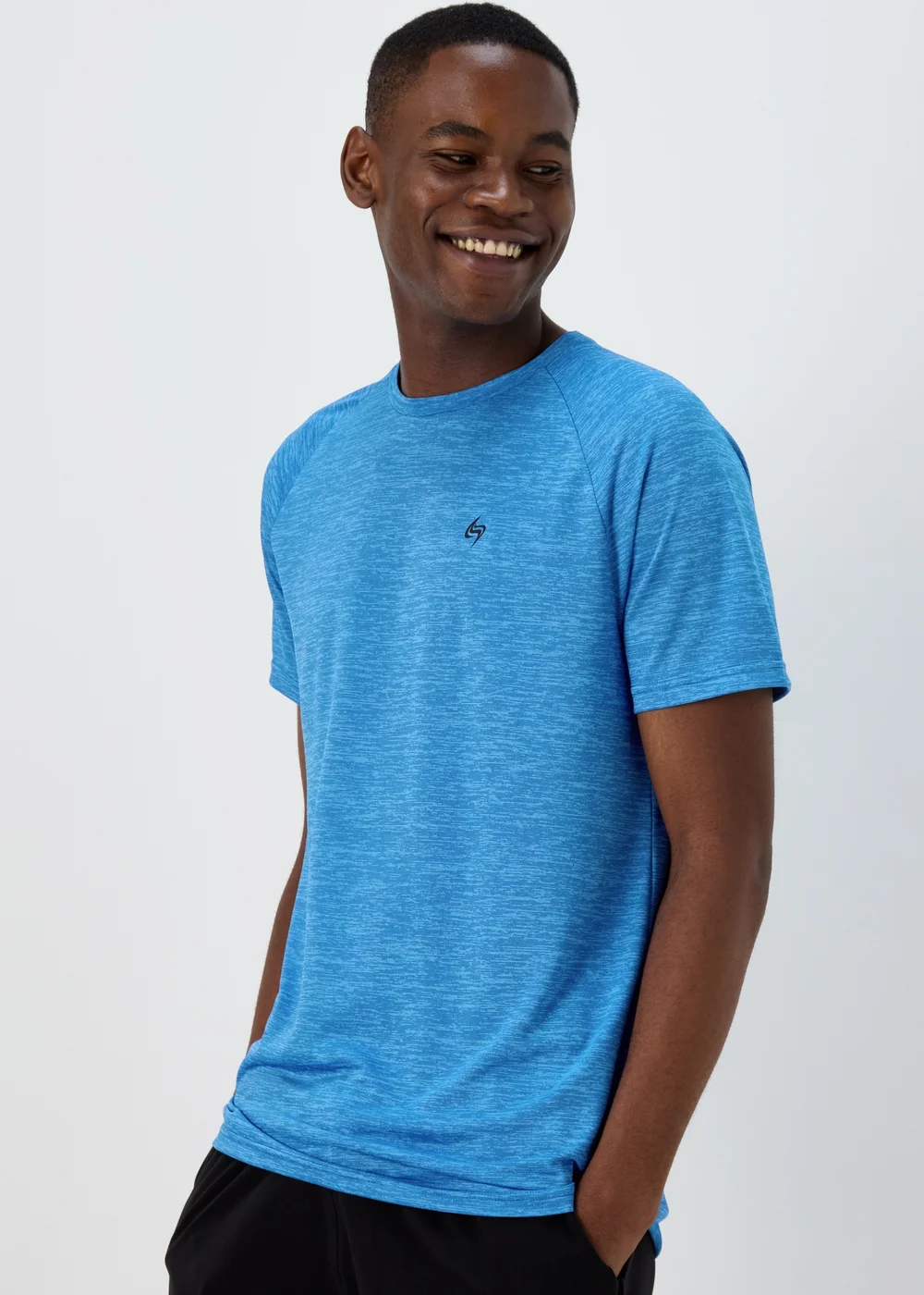 Souluxe Blue 2 Tone T-Shirt - Small Image 1