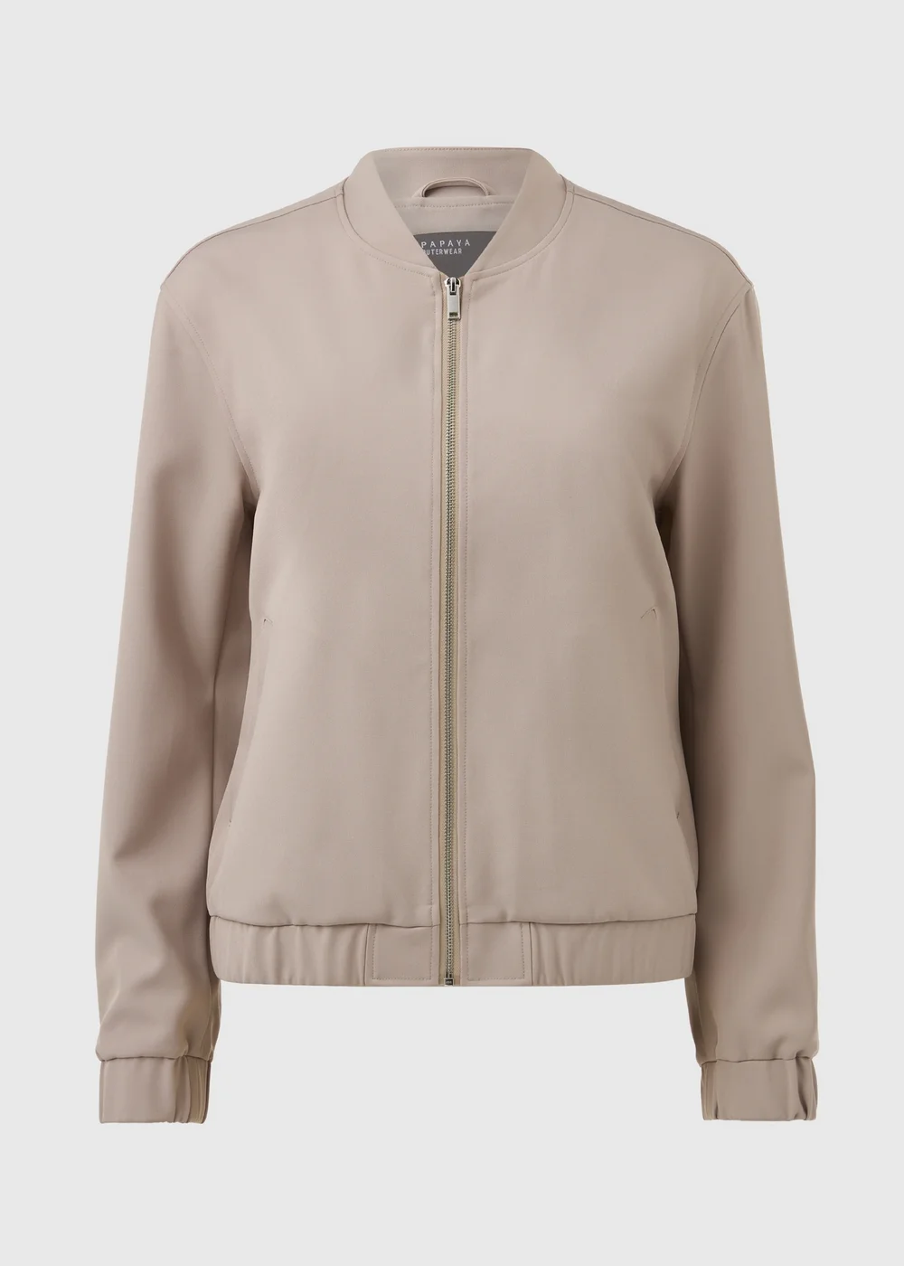 Taupe Soft Bomber - 8 Image 5