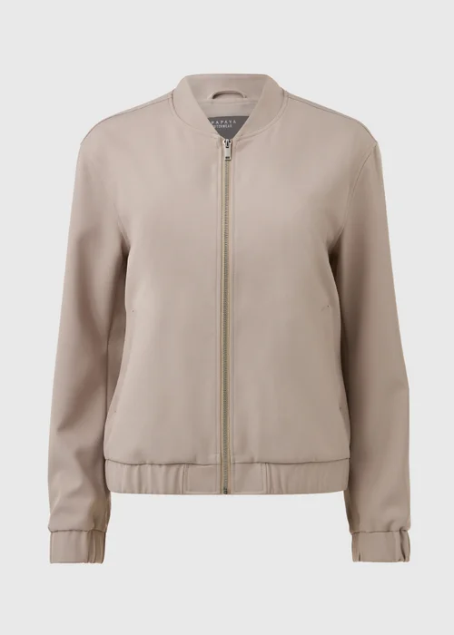 Taupe Soft Bomber - 8 Image 5