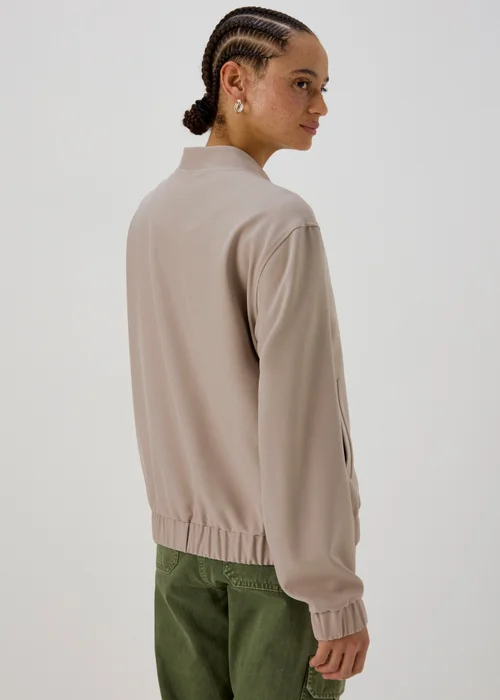Taupe Soft Bomber - 8 Image 2