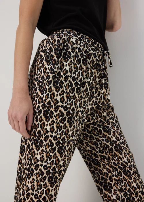Brown Viscose Tapered Trousers - 8 Image 3