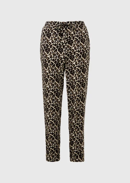 Brown Viscose Tapered Trousers - 8 Image 5