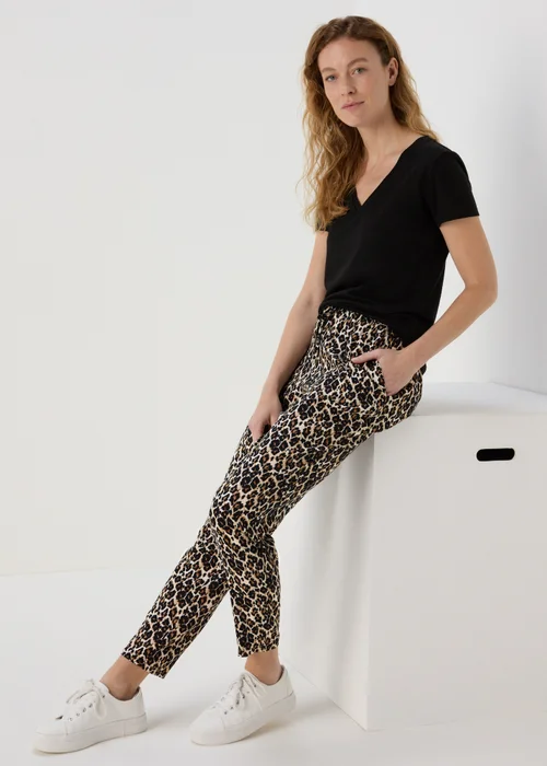 Brown Viscose Tapered Trousers - 8 Image 4
