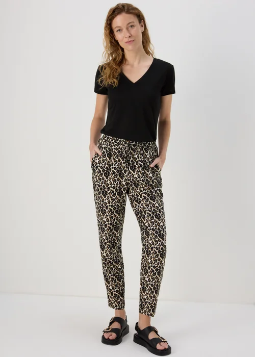 Brown Viscose Tapered Trousers - 8 Image 1
