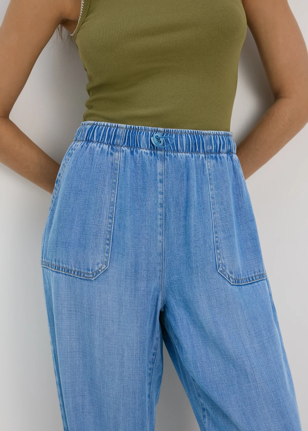 Denim Parachute Trousers - Size 8 Image 3