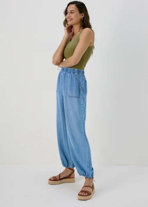 Denim Parachute Trousers - Size 8 Image 1