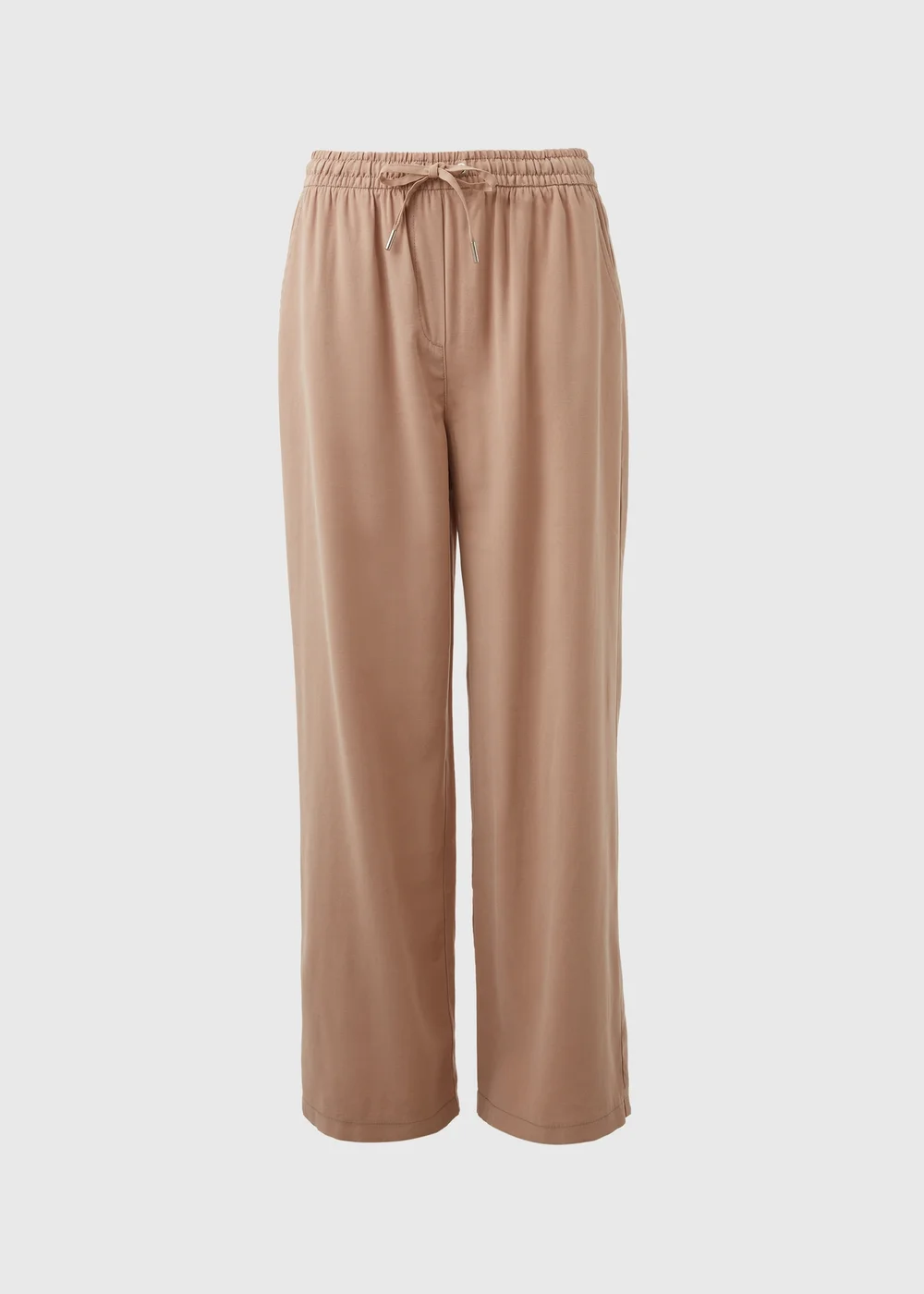 Beige Wide Leg Trousers - 8 Image 5