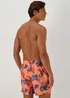Orange Floral Print Swim Shorts - Small Image 2