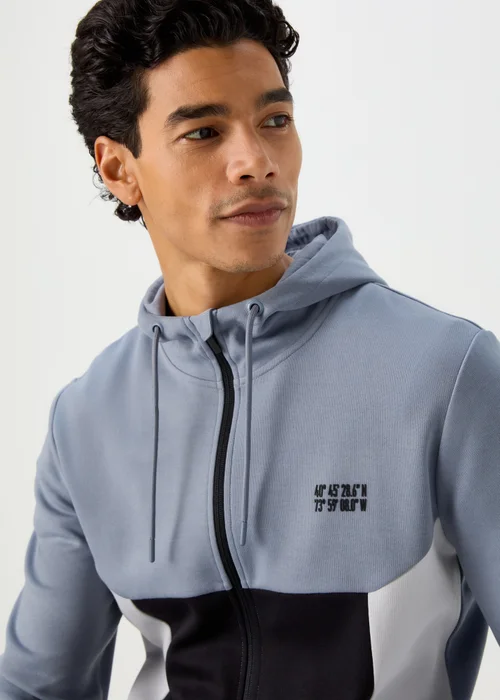 US Athletic Colour Block Zip Up Hoodie - XS Image 3