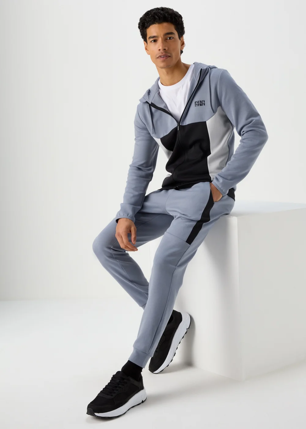 Blue Panelled Joggers - Extra small Image 4