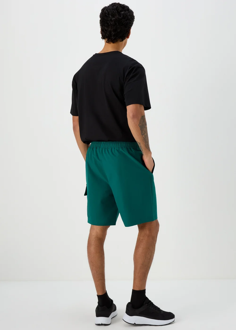 US Athletic Teal Cargo Shorts - XS Image 2